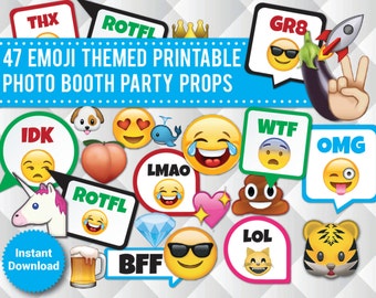 Speech Bubbles Printable Photo Booth Props DIY Printables