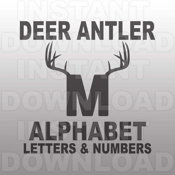 Download Deer Antler Font SVG File,Antler Alphabet SVG,Antler ...