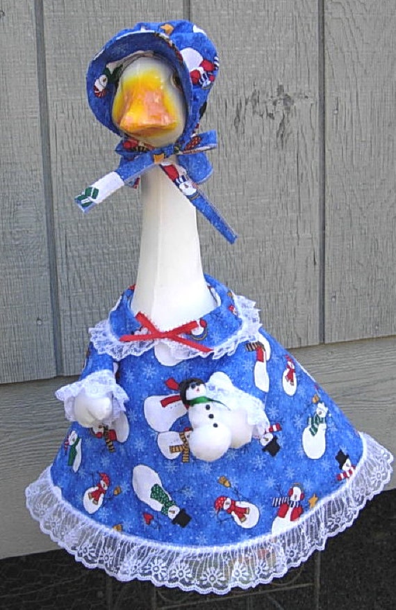 Blue with snowmen goose outfit for 2426 cement