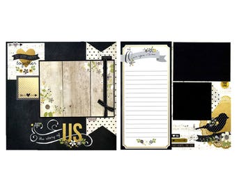 The Story of Us - Two 12x12 Premade Scrapbook Pages