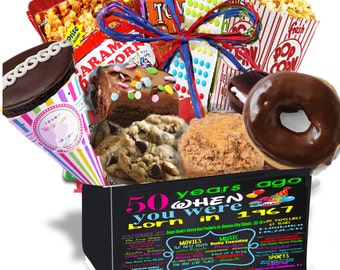 50th Birthday Gift for women, 1967 50th Birthday Gift, Gourmet Fresh Snacks Made in our Bakery!!!