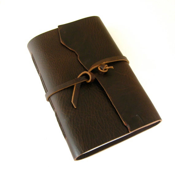 ON SALE Large Mens Leather Journal Rugged Brown Journal