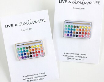Watercolor Palette Enamel Pin