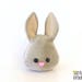 Stuffed Killer Rabbit Albino Bunny Plush READY TO SHIP