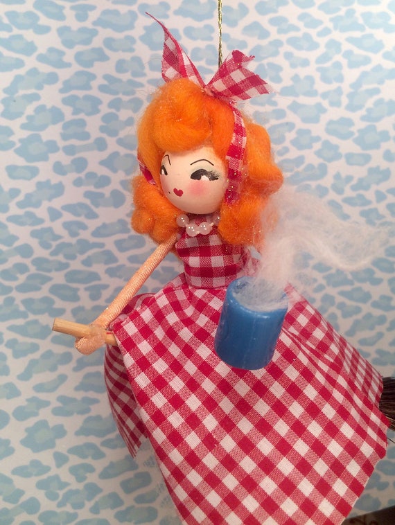 Kitchen Witch Art Doll Red White Blue Sassy Coffee Witch   Il 570xN.1222621065 T1gv 