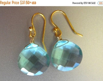 Saskia Earrings - Aqua Chalcedony