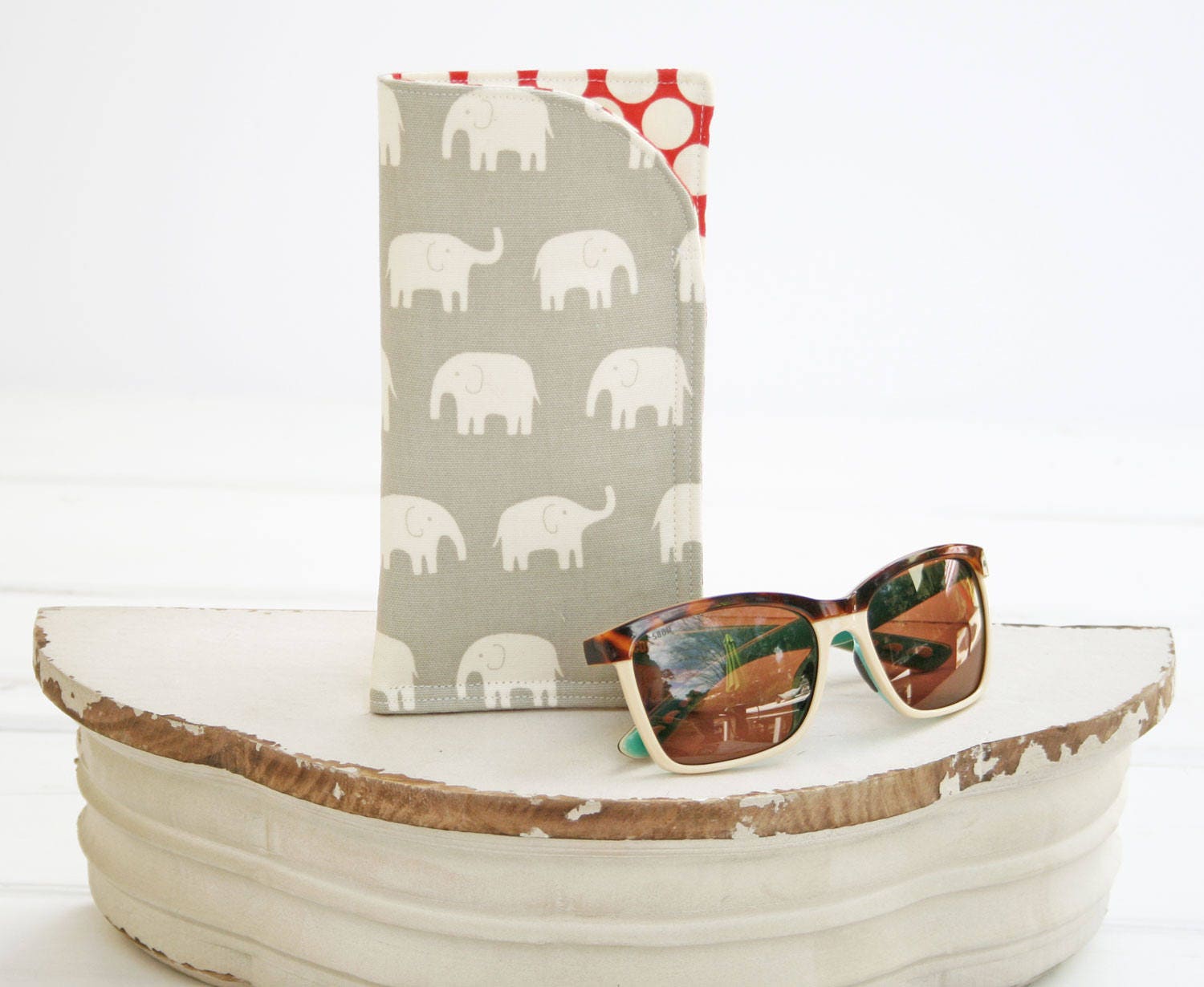 Eyeglass Case Glasses Case Grey Elephant Monogram Cases 