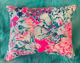 New Pillow made with Lilly Pulitzer GypSea fabric