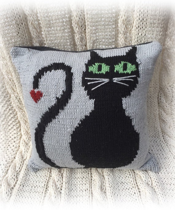 New Knit Pillow Pattern Cat