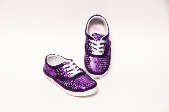 Sequin Youth Sparkly Purple Canvas CVO Sneakers Tennis