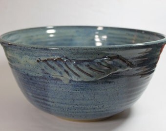 Large Salad Bowl, Serving Bowl Centerpiece Bowl - in beautiful sky blue with handles In Stock and Ready to Ship