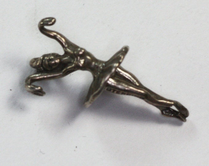 Sterling Silver Ballerina Dancer Charm Vintage