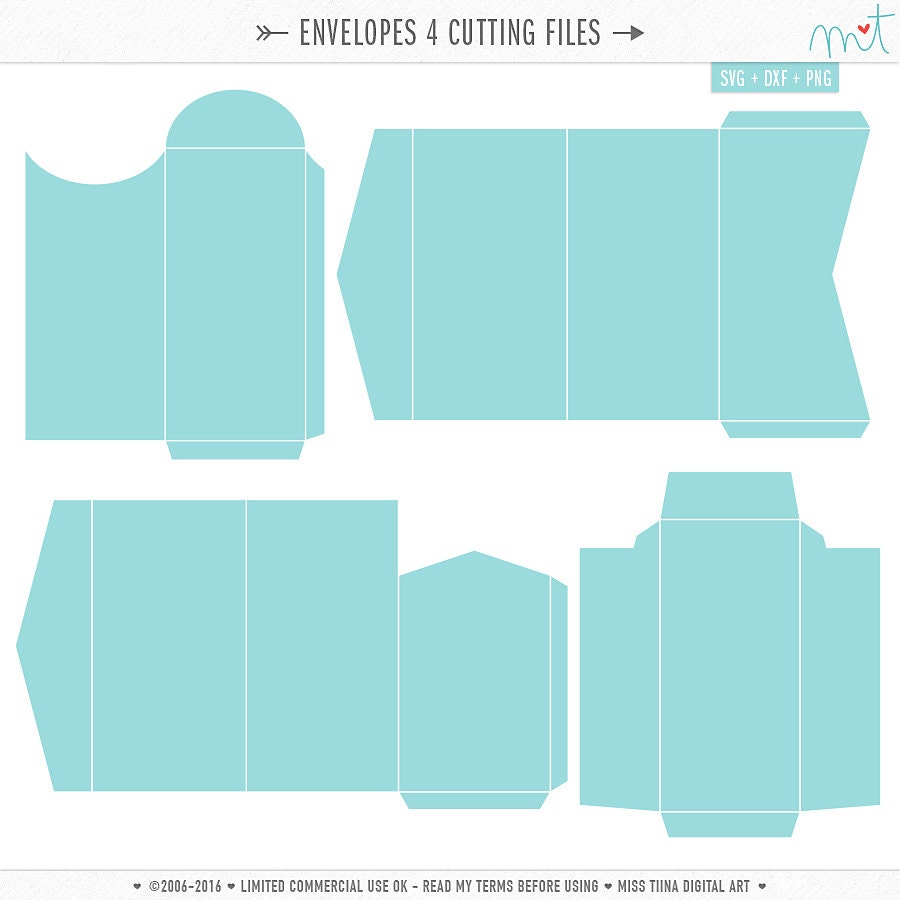 Download Envelopes 4 SVG DXF Digital Die Cut Files for cutting machines, card making, scrapbooking ...