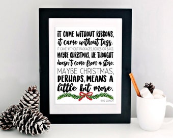 The grinch quote | Etsy