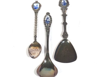 Delft Collectible Spoon Set Vintage Souvenir Sugar Shovel Coffee Spoon Sugar Spoon Instant Collection