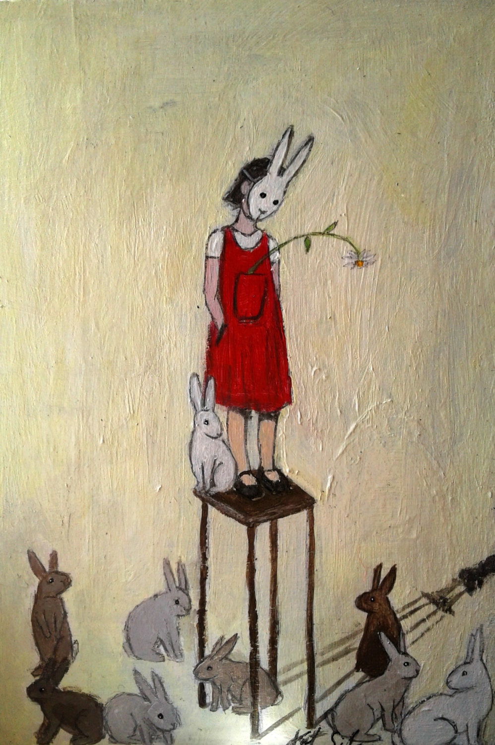 High Quality Giclee Art Print Thoughtful