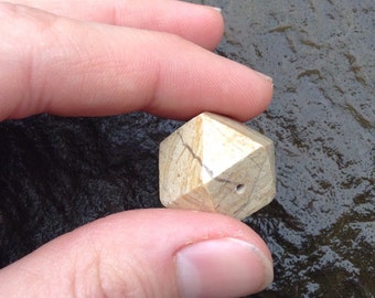 Faceted vintage marble bead - only ONE bead left!