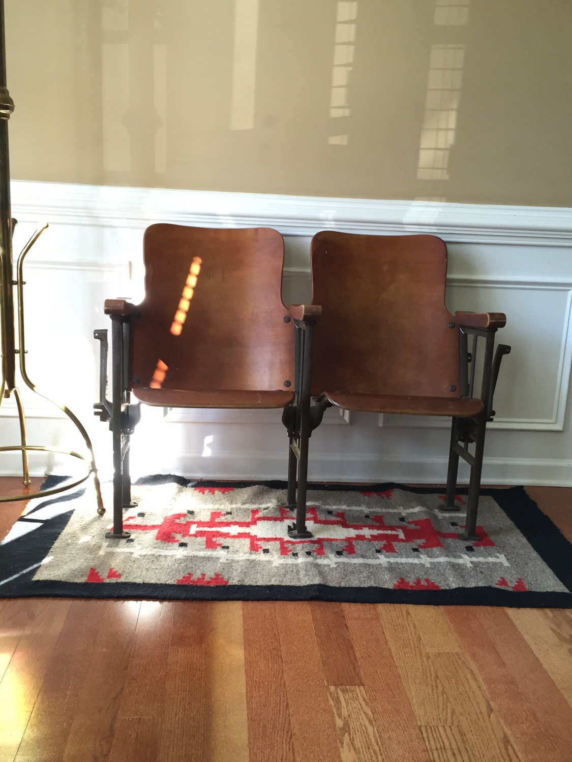 Theater Seats. Movie Theater Chairs. Entryway Furniture. Wood.