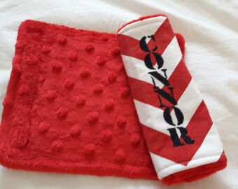 Reversible Car Seat Strap Covers In Chevron with Minky You Choose Colors