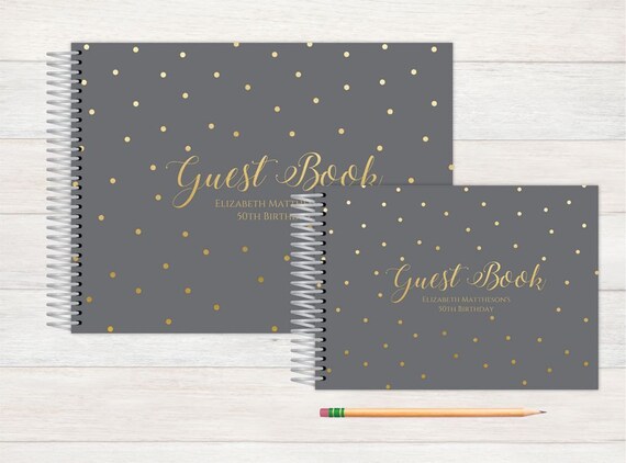 Birthday Guest Book Birthday Guestbook Birthday Custom