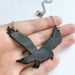 Raven Black Metal Halloween Silver Necklace