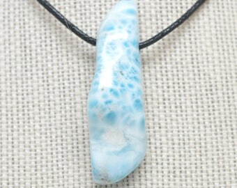 Larimar Pendant - Side Drilled - Natural