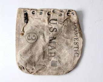 US Mail Domestic carrier bag circa 1964, canvas mail bag