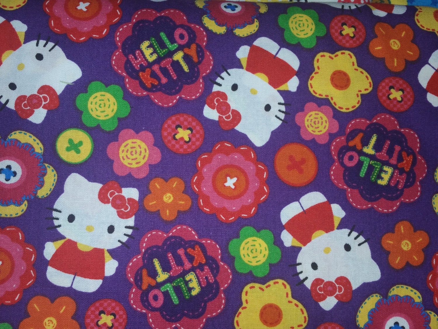 Hello kitty licensed by Sanrio purple background with hello kitty ...