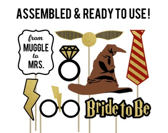 Harry Potter Photo Booth Props . Harry Potter Birthday Props . Harry Potter Bachelorette Party . Harry Potter Wedding Props . Glitter Props