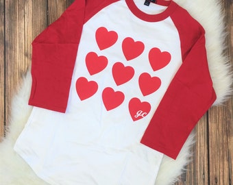 Red heart shirt | Etsy