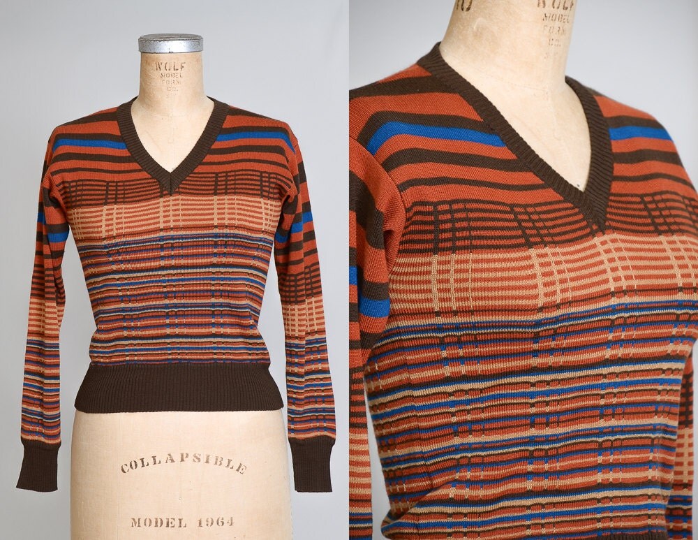 striped 70s sweater