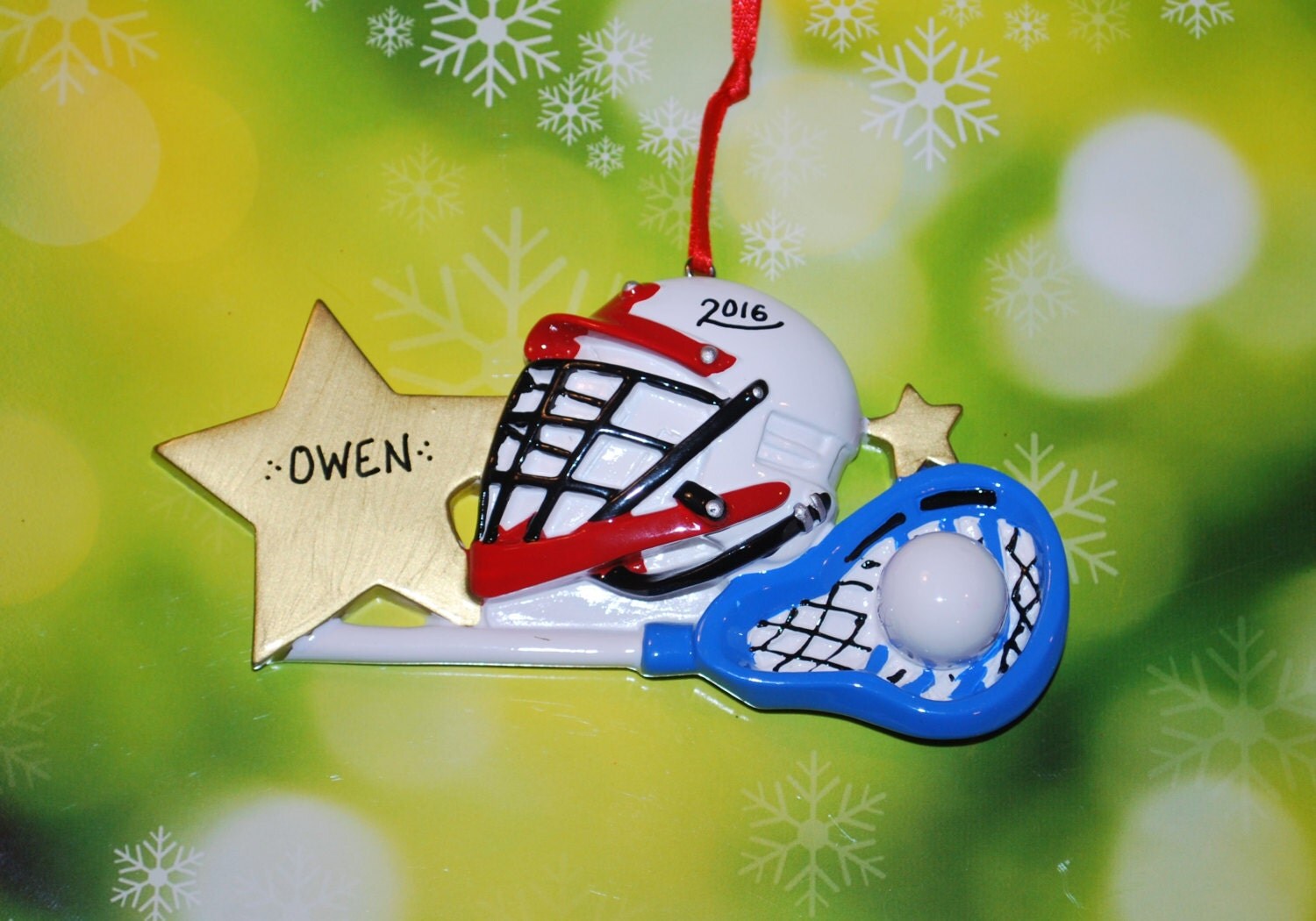 Personalized Lacrosse Christmas Ornament