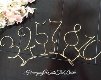 Wire numbers - rustic wedding - Guest table numbers - wedding table numbers - wedding decor - table numbers