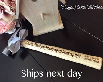 RUSH ORDER, Customized Engraved Hammer, Personalized Hammer,Engraved Hammer, Gift for Men, Father of the Bride Gift, Father's Day gift