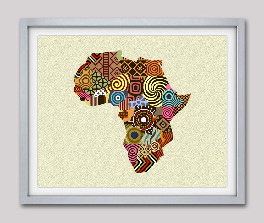 African Map Art, African Wall Art, African Wall Decor, African Shop ...