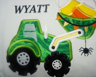 Halloween top for boys or baby boys, done in all sizes, Toddler Halloween shirt, Halloween Candy Corn Loader