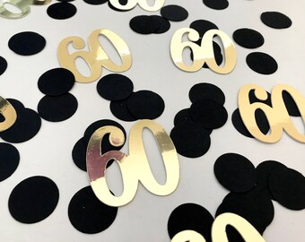 60th Birthday Decorations, 30/40/50/60 Birthday Decorations, Number Confetti, Birthday Confetti, Birthday Decorations, Table Confetti
