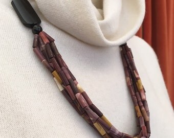 Necklace Onyx & Mookaits, magnetic closure (Nr. 13)