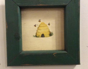 Small framed Honey Bee Painting
