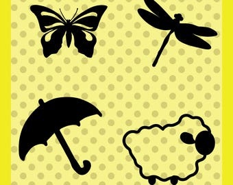 NEW! 24 Easter Digital Cut files for scrapbooking, card making, vinyl. PNG and SVG Instant Download