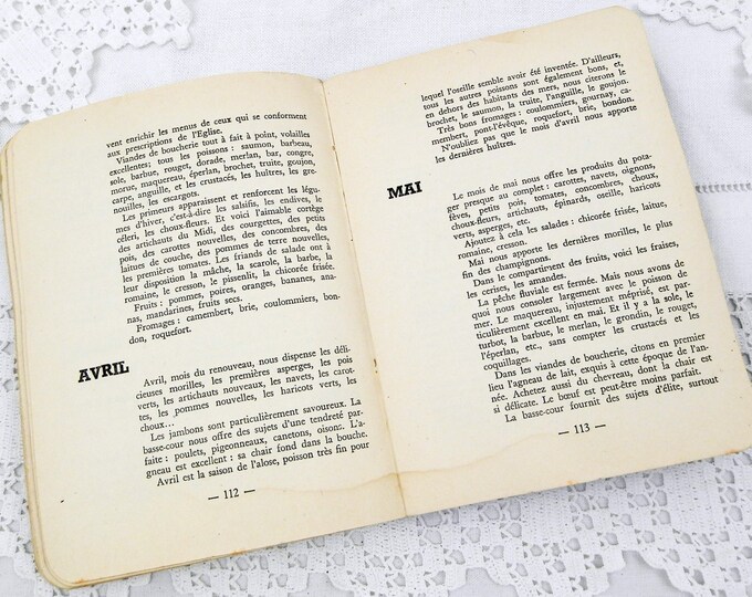 1940s French Cook Book " La Cuisine d'Aujourd'hui" by Gaston Derys Written in French, Cuisine, France, Retro, Home, Vintage, Cooking, Cook