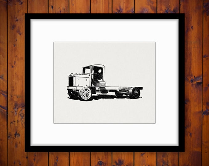 Digital Antique Truck Printable Image Illustrated Download Graphic Vintage Clip Art Jpg Png Eps HQ 300dpi No.3407