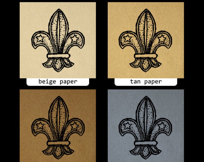 Digital Printable Fleur-de-lis Symbol Download Fleurdelis Graphic Fleur De Lis Image Jpg Png Eps HQ 300dpi No.981