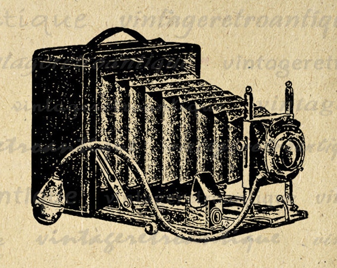 Printable Image Old Camera Graphic Illustration Digital Download Antique Clip Art Jpg Png Eps HQ 300dpi No.1418