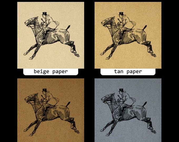 Printable Graphic Antique Horse Rider Download Image Illustration Digital Vintage Clip Art Jpg Png Eps HQ 300dpi No.1969