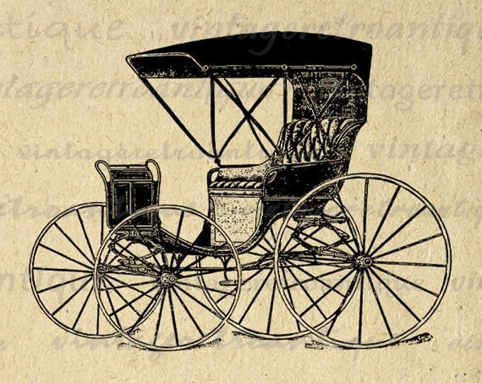 Carriage Wagon Digital Image Graphic Antique Car Printable Download Vintage Clip Art Jpg Png Eps HQ 300dpi No.1432