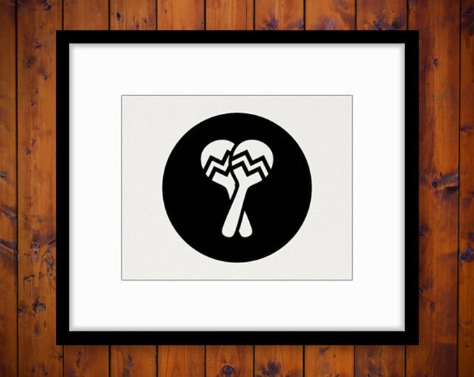 Maracas Image Digital Graphic Latin America Music Download Icon Printable Vintage Clip Art Jpg Png Eps HQ 300dpi No.4452