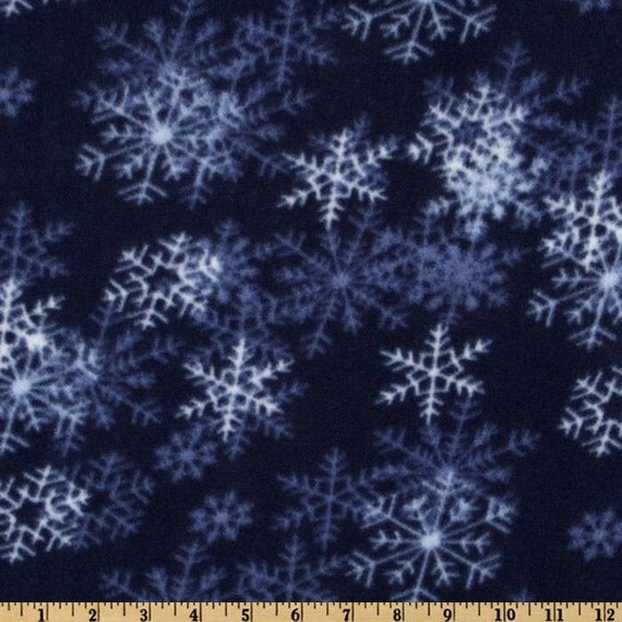 WinterFleece Dark Blue Blizzard Antipill Fleece One Yard