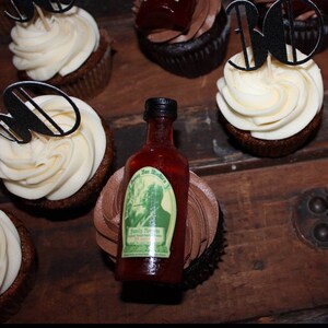 100 Edible Fondant Mini  Beer Bottle Cupcake Topper with