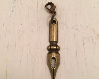 Jot Charm - Fountain Pen Nib (bronze)